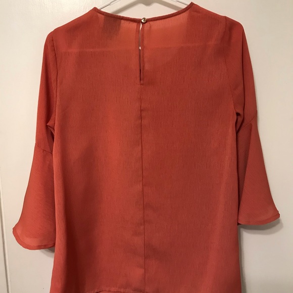 Bobeau bell sleeve top in blush pink - Picture 2 of 3